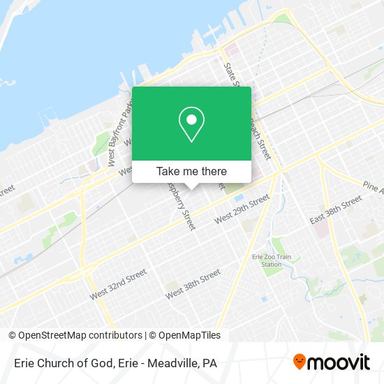 Erie Church of God map