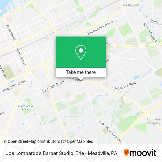 Joe Lombardo's Barber Studio map