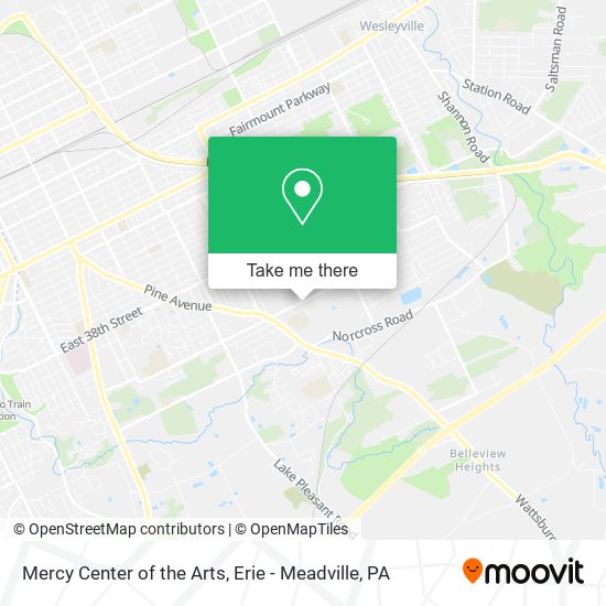 Mercy Center of the Arts map