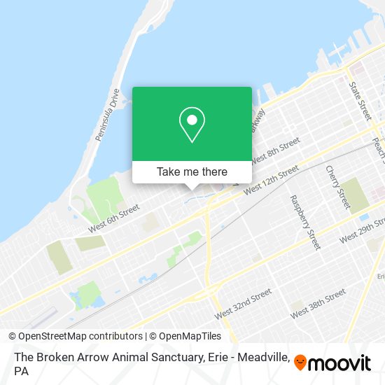 The Broken Arrow Animal Sanctuary map