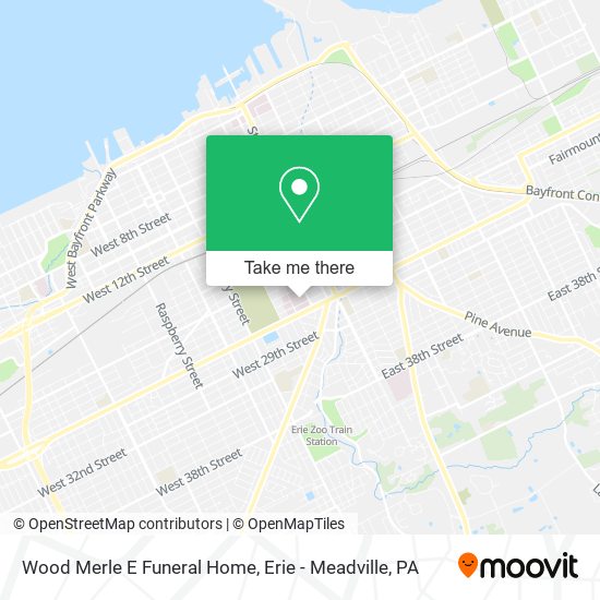 Wood Merle E Funeral Home map