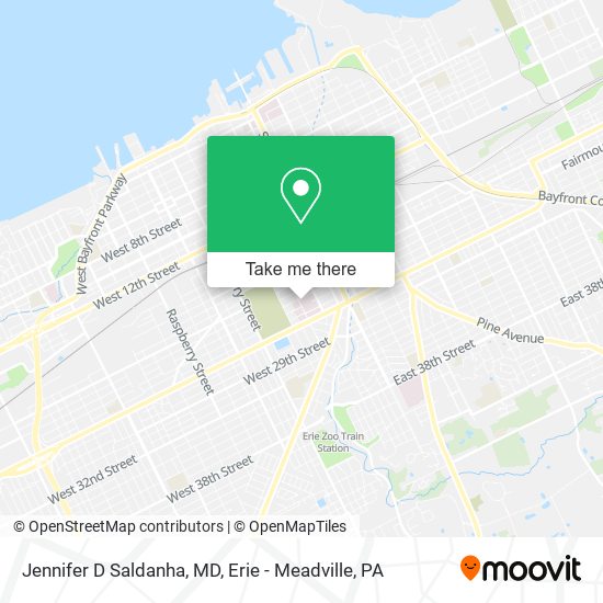 Jennifer D Saldanha, MD map