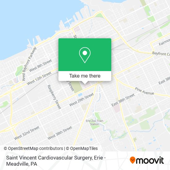 Saint Vincent Cardiovascular Surgery map
