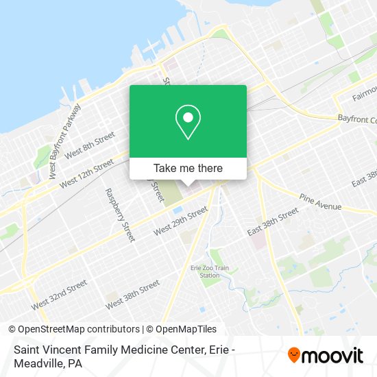 Mapa de Saint Vincent Family Medicine Center
