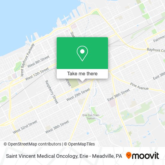 Saint Vincent Medical Oncology map