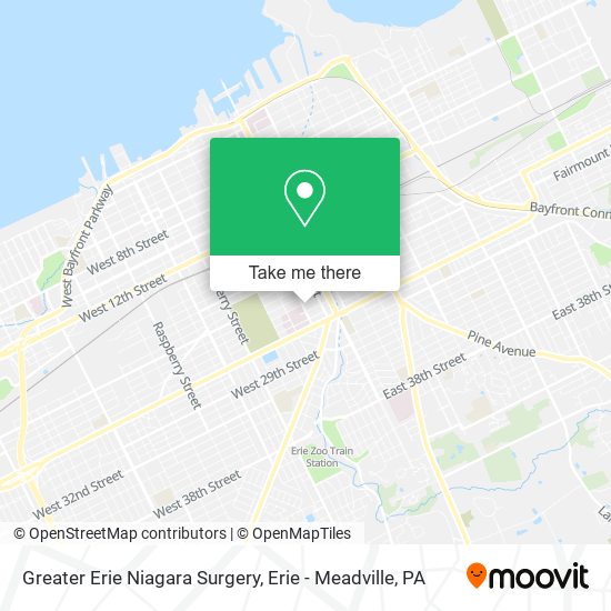 Greater Erie Niagara Surgery map