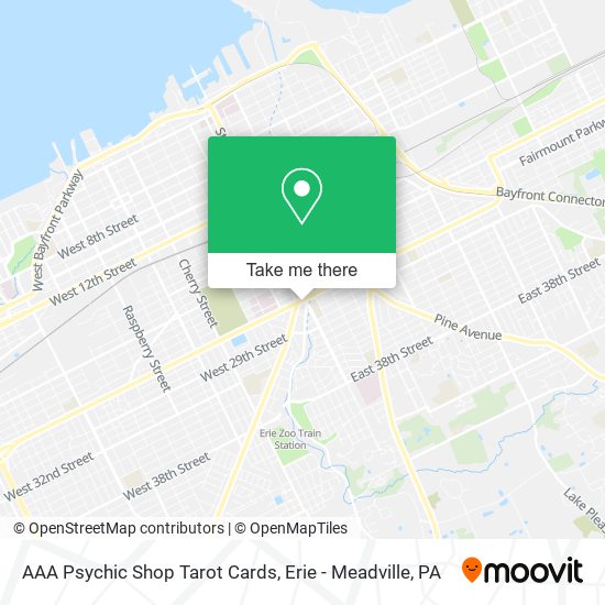 AAA Psychic Shop Tarot Cards map