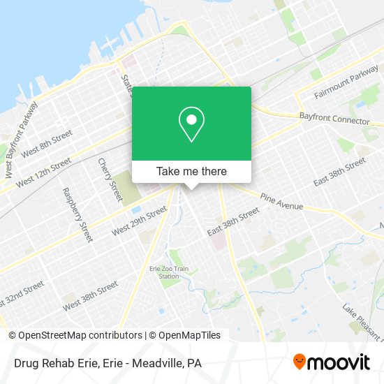 Drug Rehab Erie map