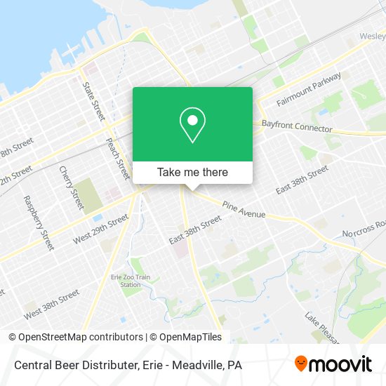 Central Beer Distributer map
