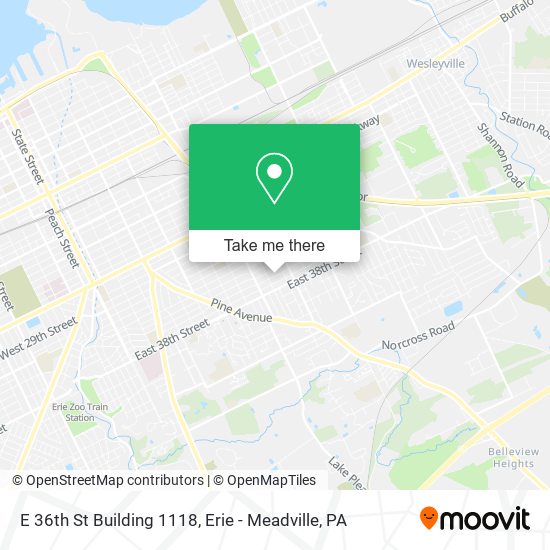 Mapa de E 36th St Building 1118