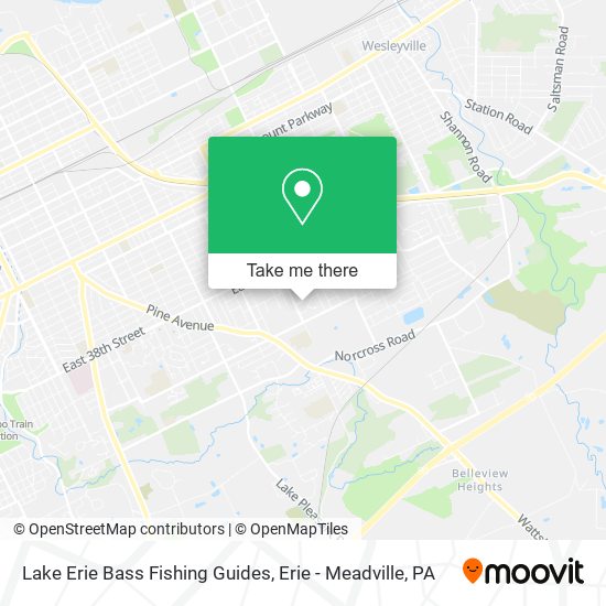 Lake Erie Bass Fishing Guides map