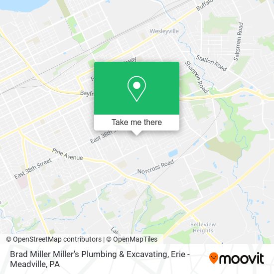 Mapa de Brad Miller Miller's Plumbing & Excavating