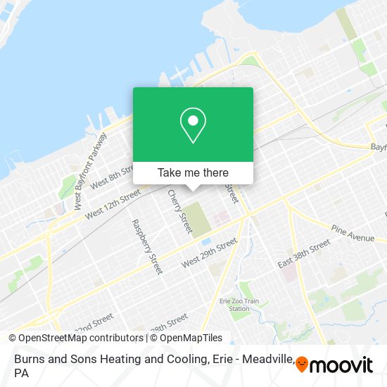 Burns and Sons Heating and Cooling map