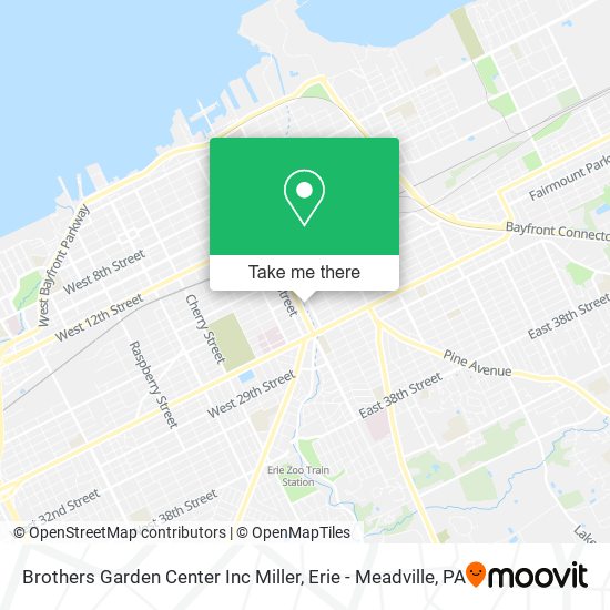 Mapa de Brothers Garden Center Inc Miller