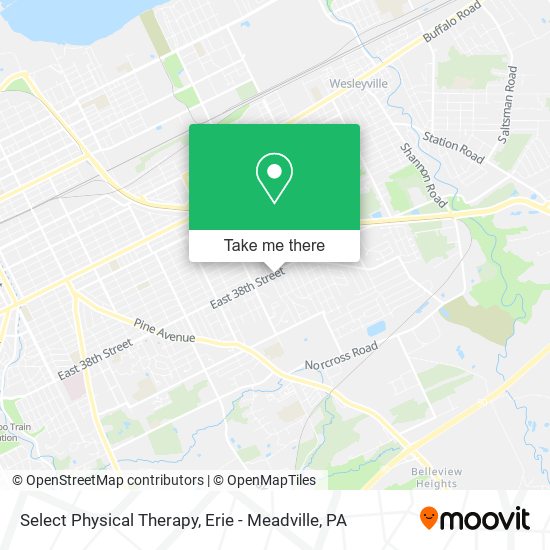 Select Physical Therapy map