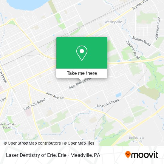 Laser Dentistry of Erie map