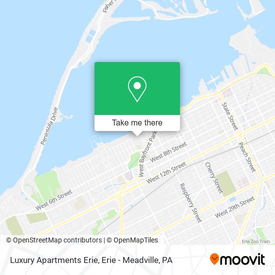 Luxury Apartments Erie map