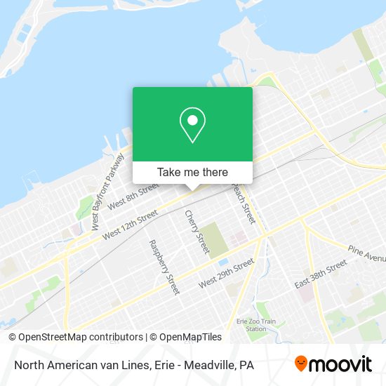 North American van Lines map