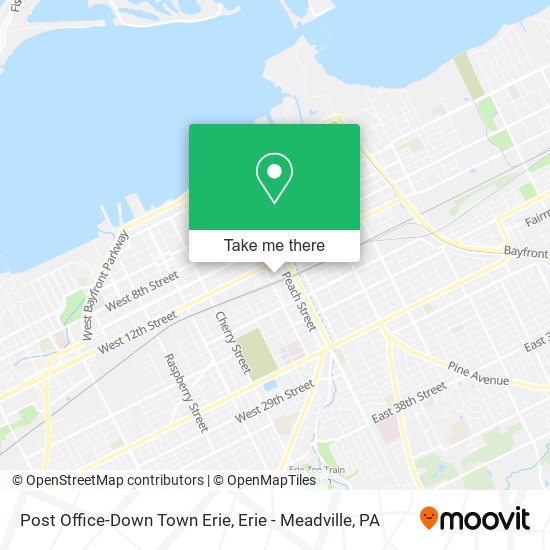 Post Office-Down Town Erie map