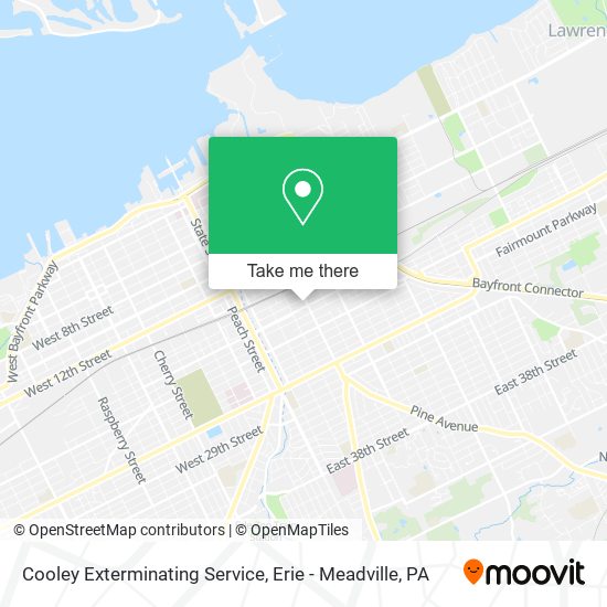 Cooley Exterminating Service map