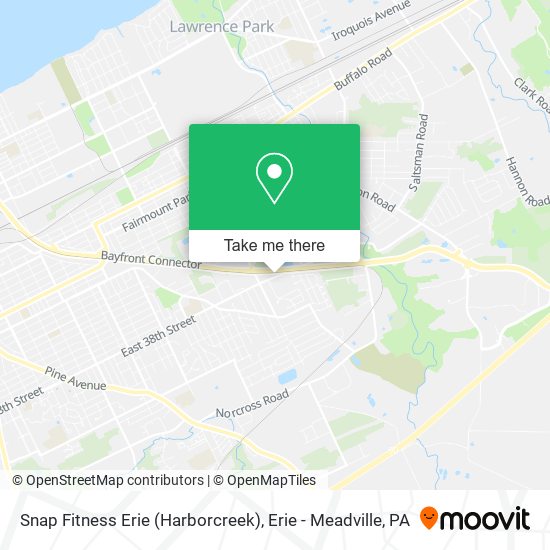 Snap Fitness Erie (Harborcreek) map
