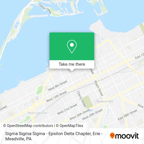 Sigma Sigma Sigma - Epsilon Delta Chapter map