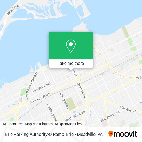 Erie Parking Authority-Q Ramp map
