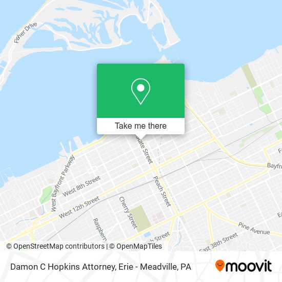 Damon C Hopkins Attorney map