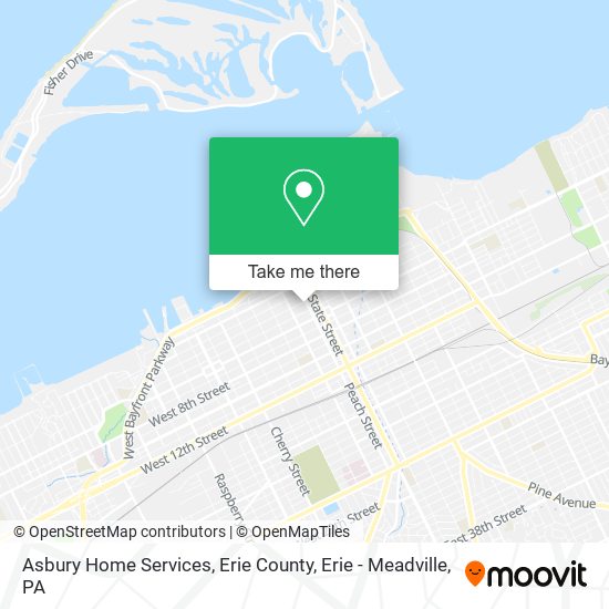 Asbury Home Services, Erie County map