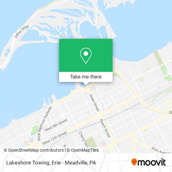 Lakeshore Towing map