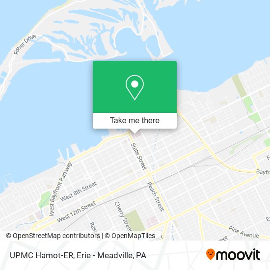 UPMC Hamot-ER map