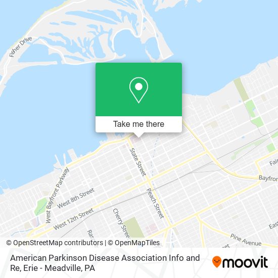 Mapa de American Parkinson Disease Association Info and Re