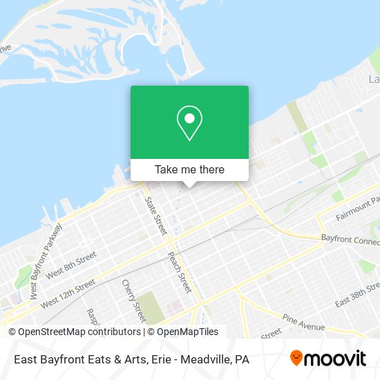 East Bayfront Eats & Arts map