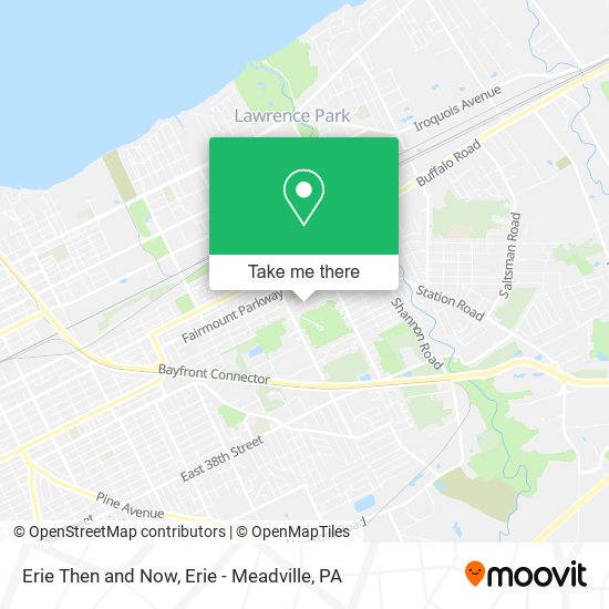 Mapa de Erie Then and Now