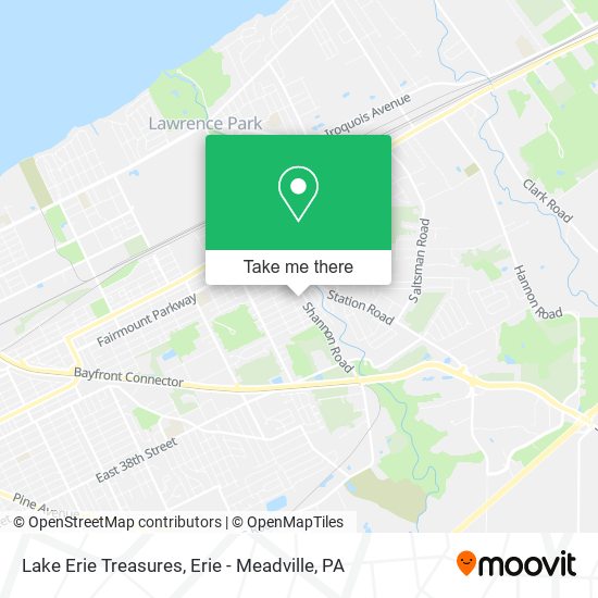 Lake Erie Treasures map