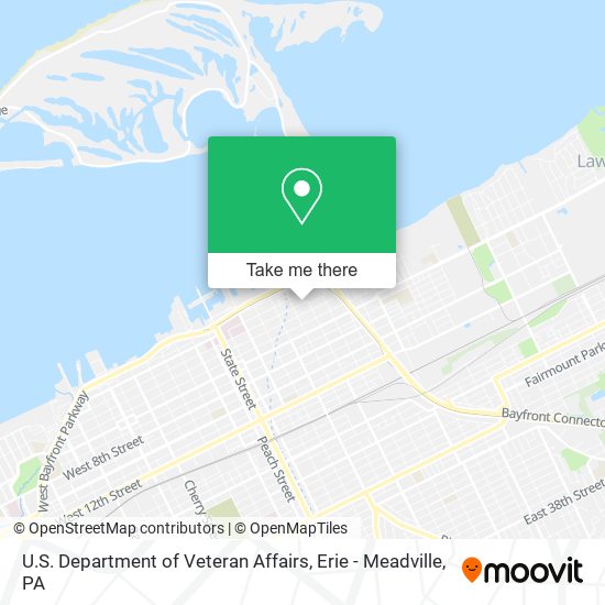 U.S. Department of Veteran Affairs map