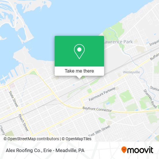 Alex Roofing Co. map