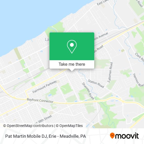 Pat Martin Mobile DJ map