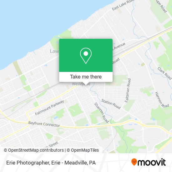 Erie Photographer map