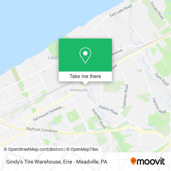 Gindy's Tire Warehouse map