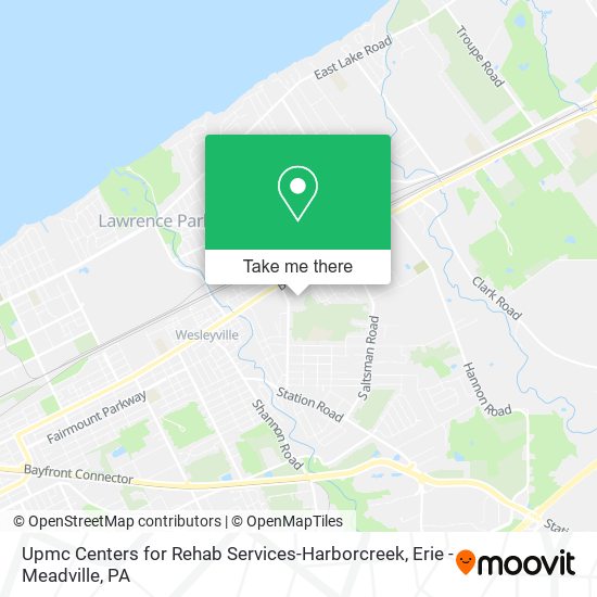 Upmc Centers for Rehab Services-Harborcreek map