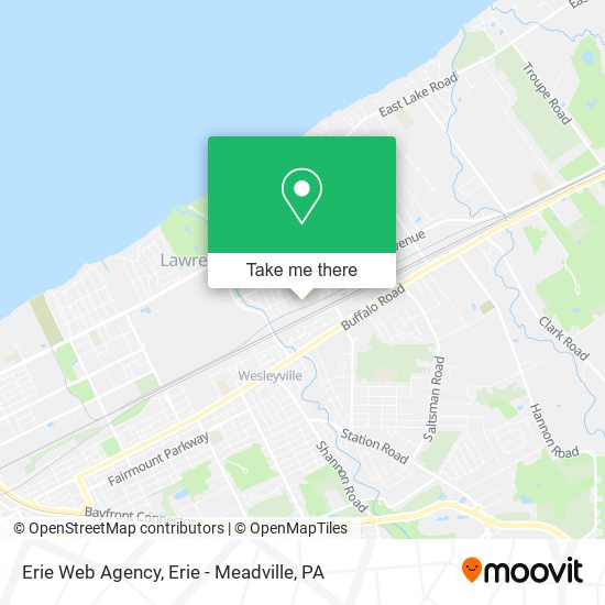 Mapa de Erie Web Agency