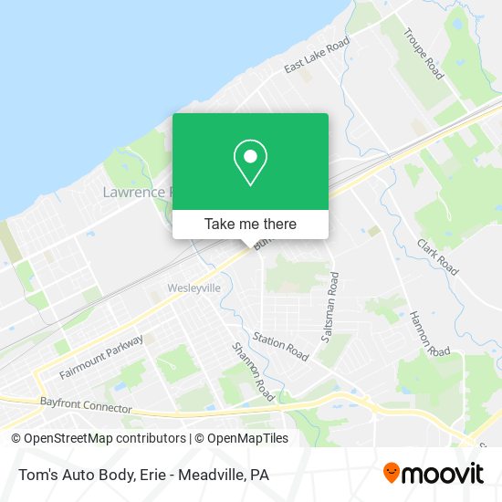 Mapa de Tom's Auto Body