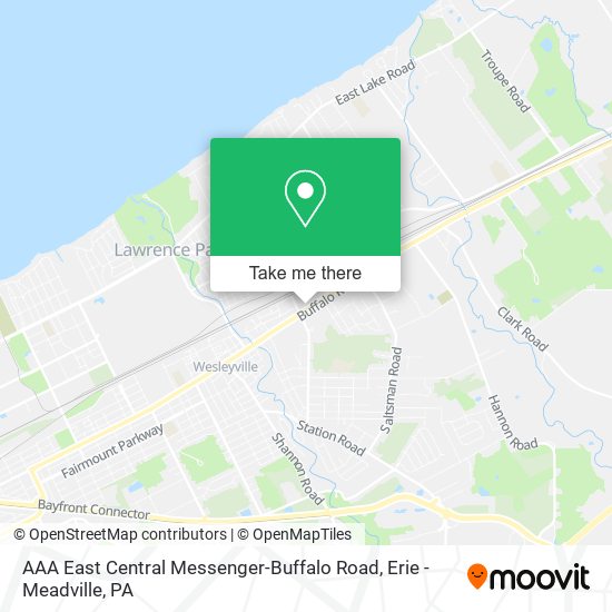 AAA East Central Messenger-Buffalo Road map