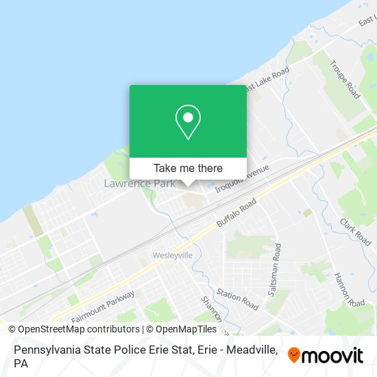 Pennsylvania State Police Erie Stat map