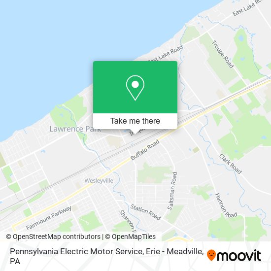Mapa de Pennsylvania Electric Motor Service