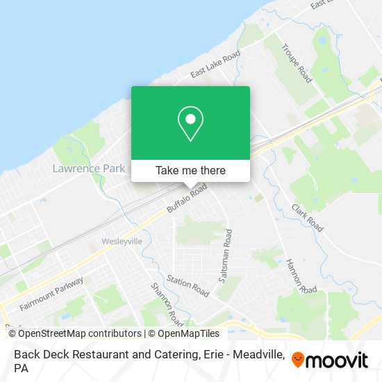 Back Deck Restaurant and Catering map