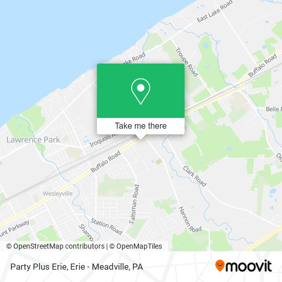 Party Plus Erie map