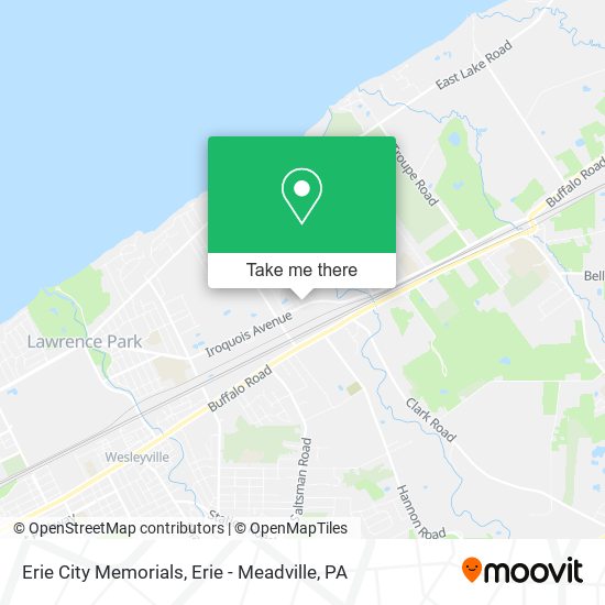 Erie City Memorials map
