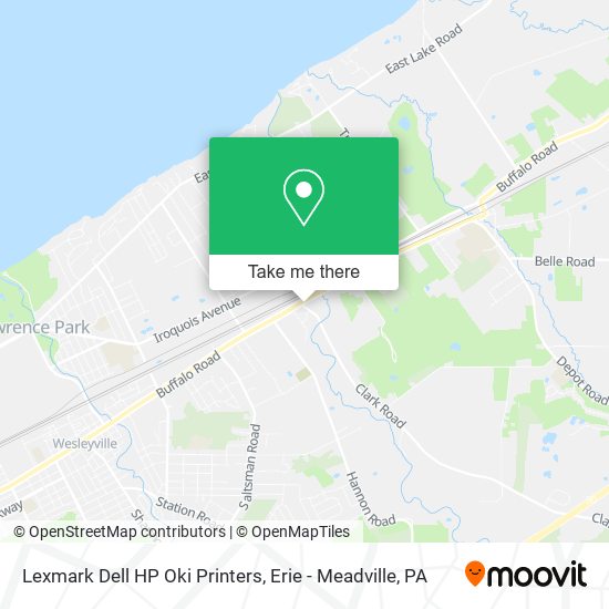 Lexmark Dell HP Oki Printers map